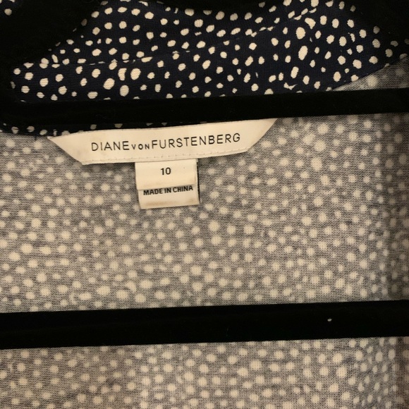 Dvf wrap dress - black and white tiny dots size 10 - Picture 3 of 4